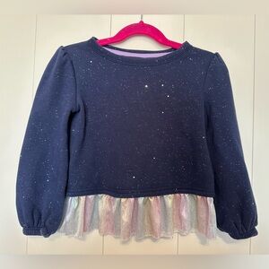 ✨  Lands End Shimmer Rainbow Sweatshirt - Size 4‎